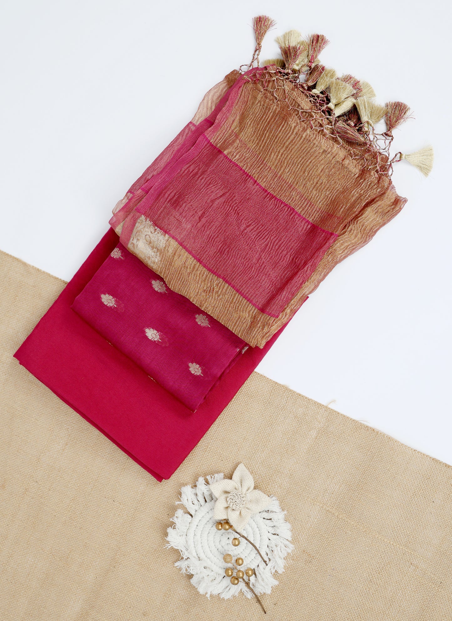 Pure Handloom- Chanderi Silk suit set