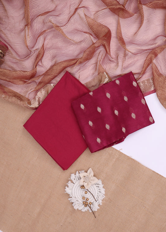 Pure Handloom- Chanderi Silk suit set