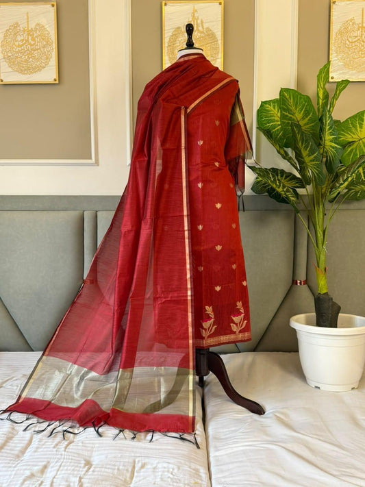 Exclusive Banarasi Maheshwari cotton silk suit sets