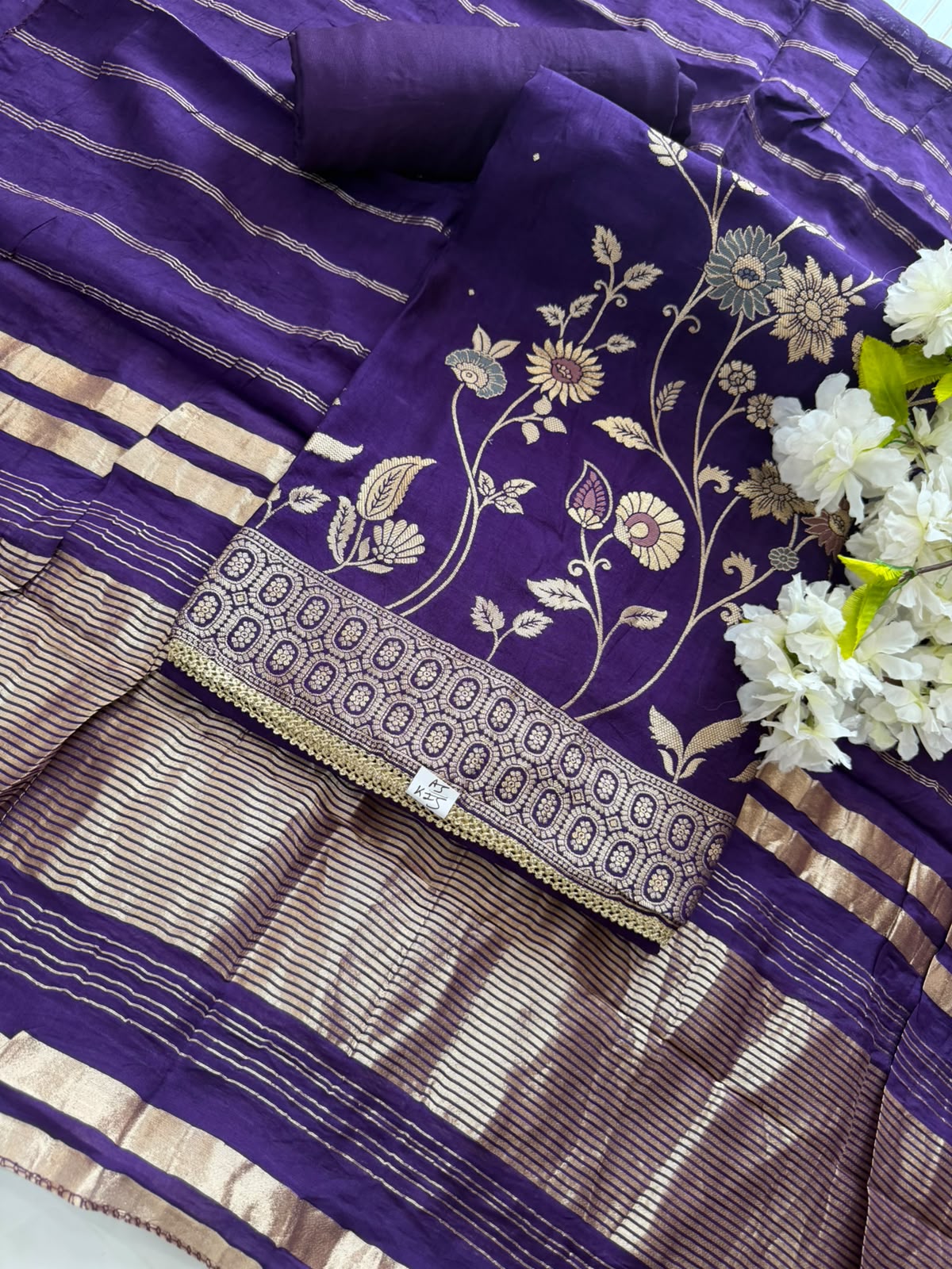 Premium Silk Suit Set with Silk Dupatta & Cotton Bottom