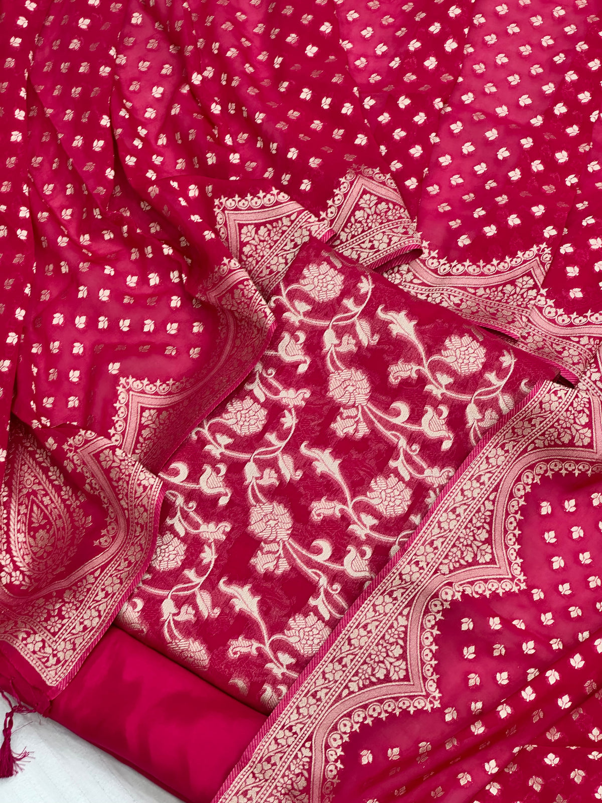 Banarasi Pure Crape Georgette Woven Suit