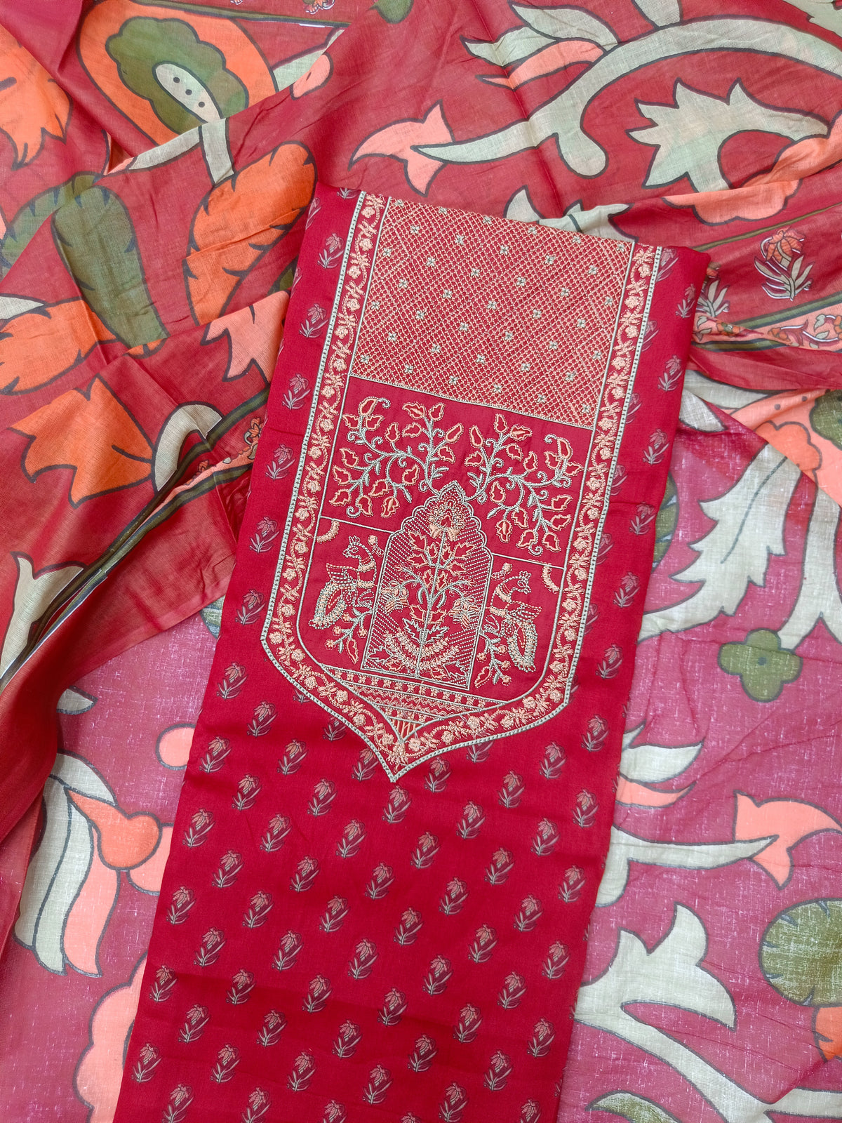 Pure Jaam Cotton Suit Set with Handcrafted Detailing