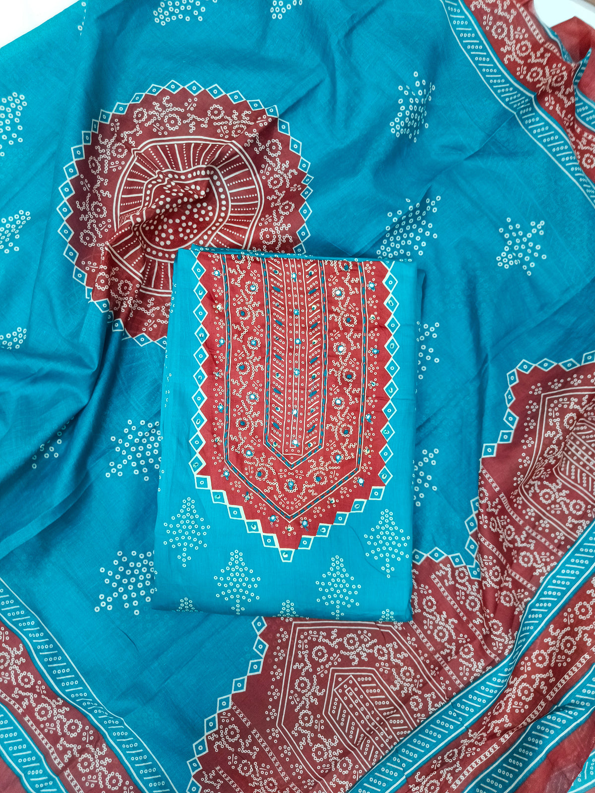 Beautiful Jam Cotton Suit Set – Premium