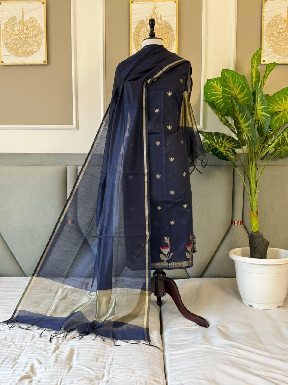 Exclusive Banarasi Maheshwari cotton silk suit sets