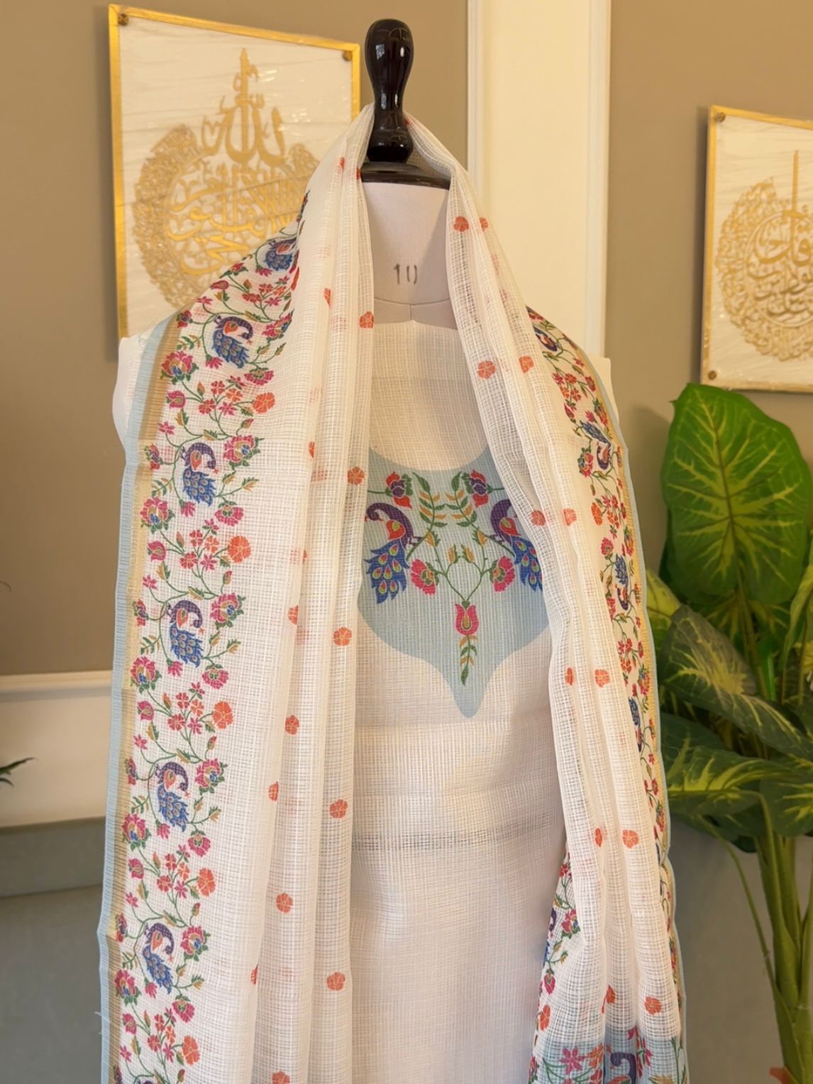 Exclusive Banarasi Kota Checks Digital Print Suit Set