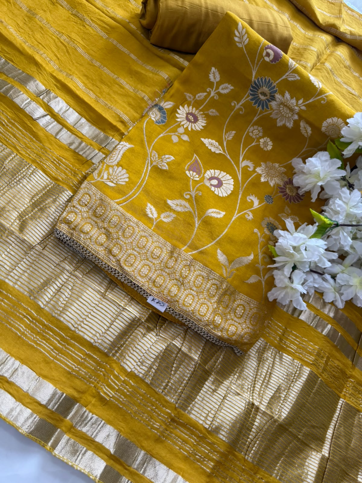 Premium Silk Suit Set with Silk Dupatta & Cotton Bottom
