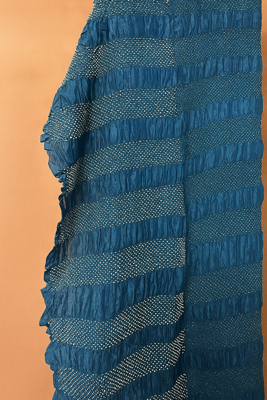 Pure Silk Bandhani Dupatta – Bharti Patta Design
