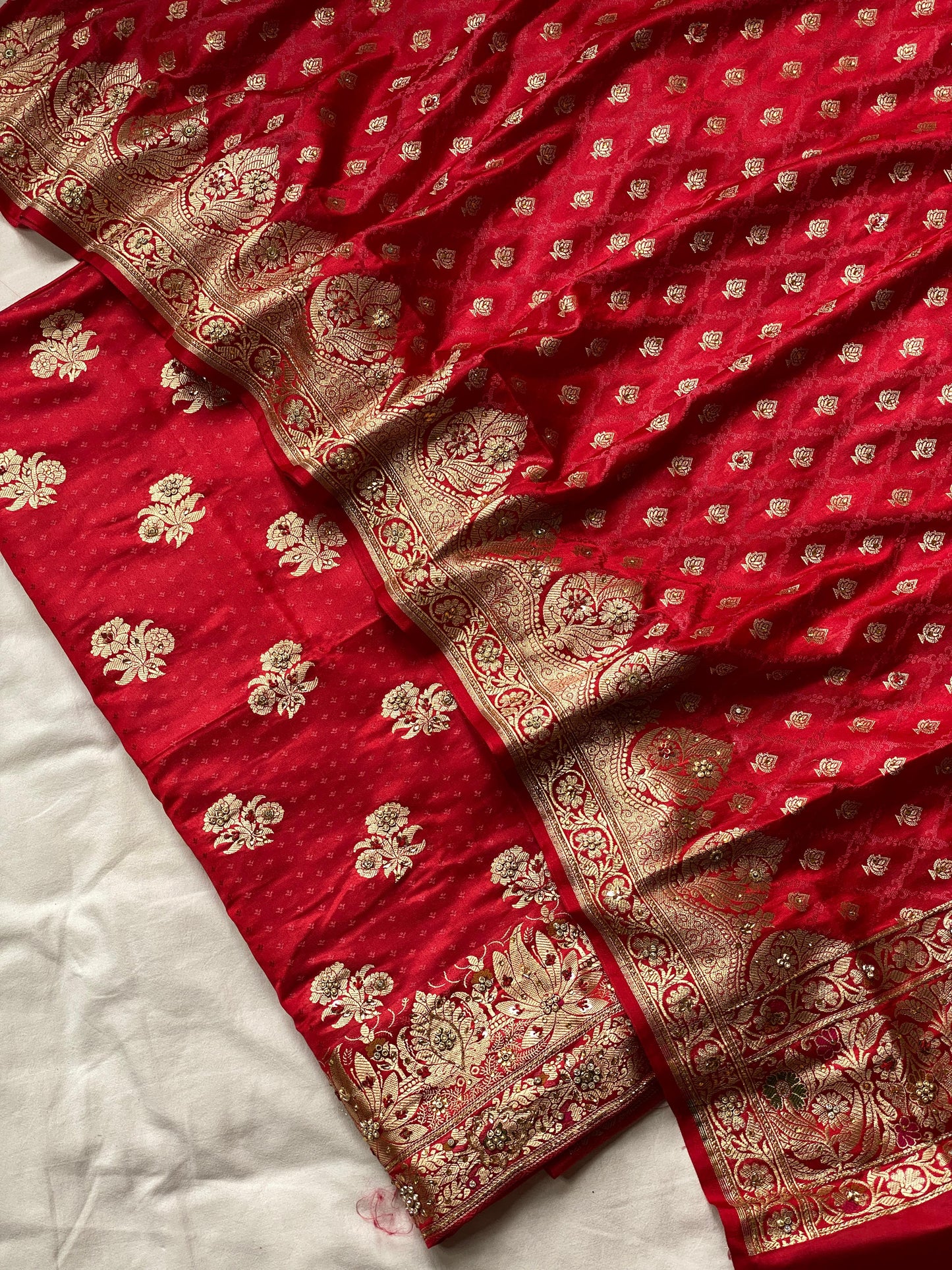 Pure Handloom Banarasi Katan Satin Silk - Suit set