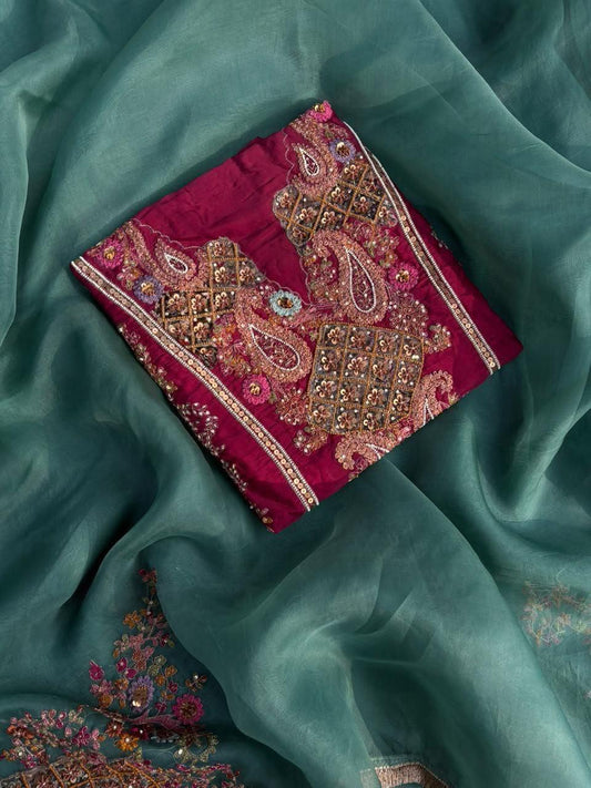 Luxury Embroidered Satin Silk