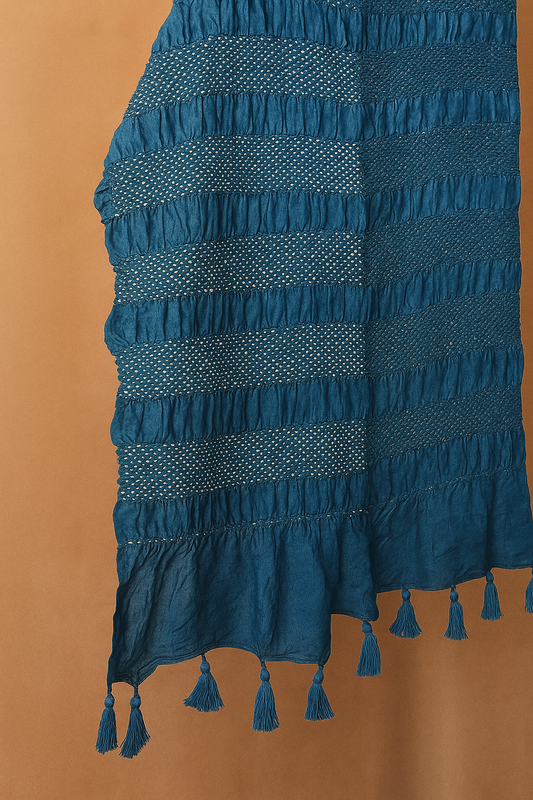 Pure Silk Bandhani Dupatta – Bharti Patta Design