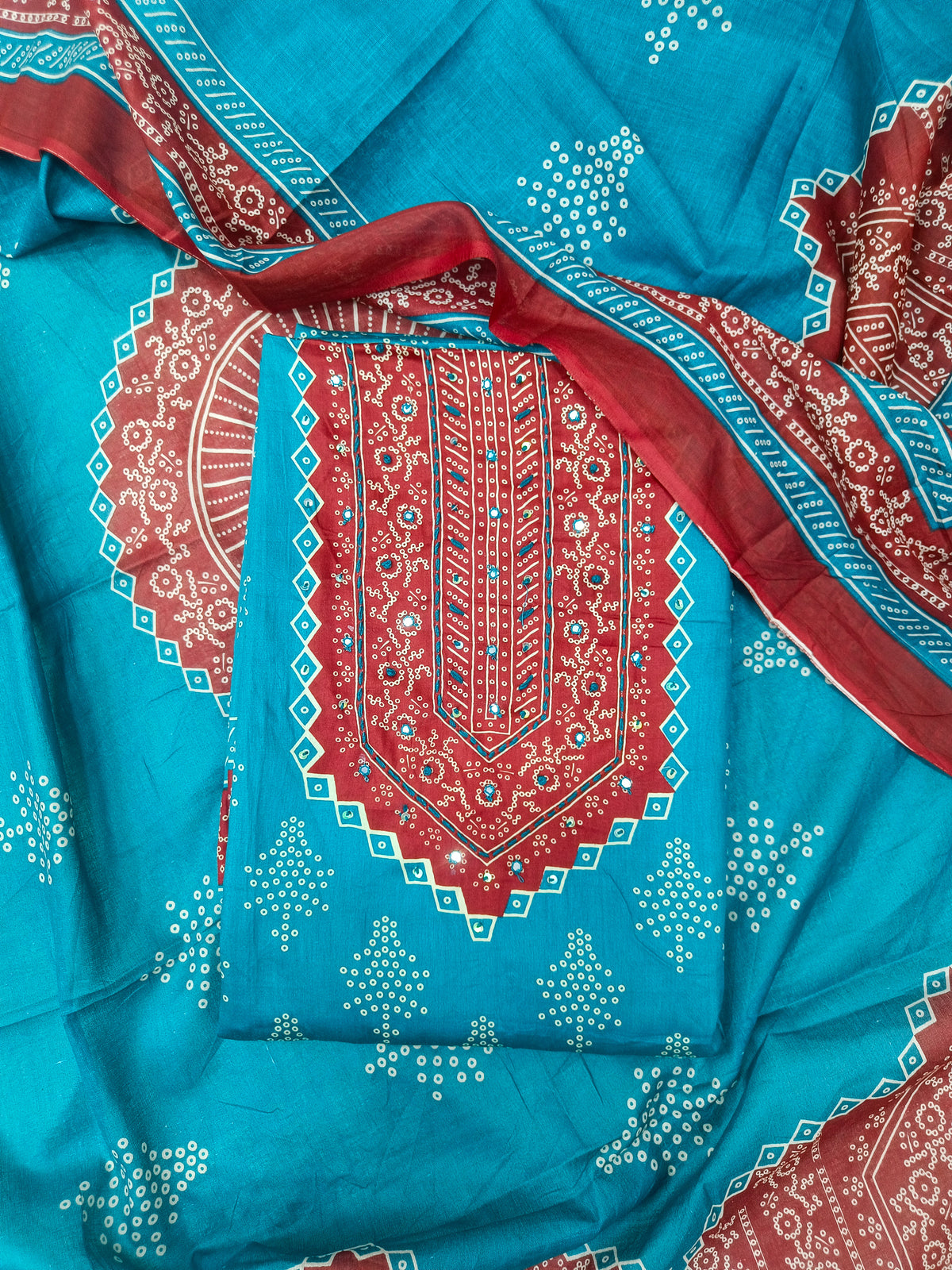 Beautiful Jam Cotton Suit Set – Premium