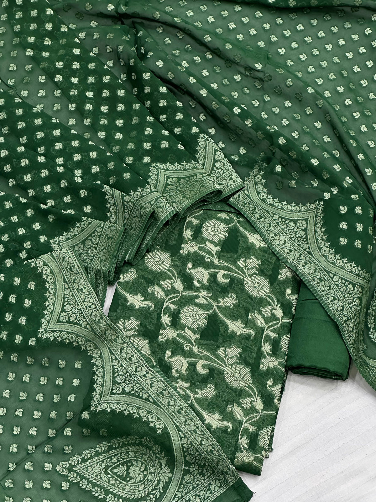 Banarasi Pure Crape Georgette Woven Suit