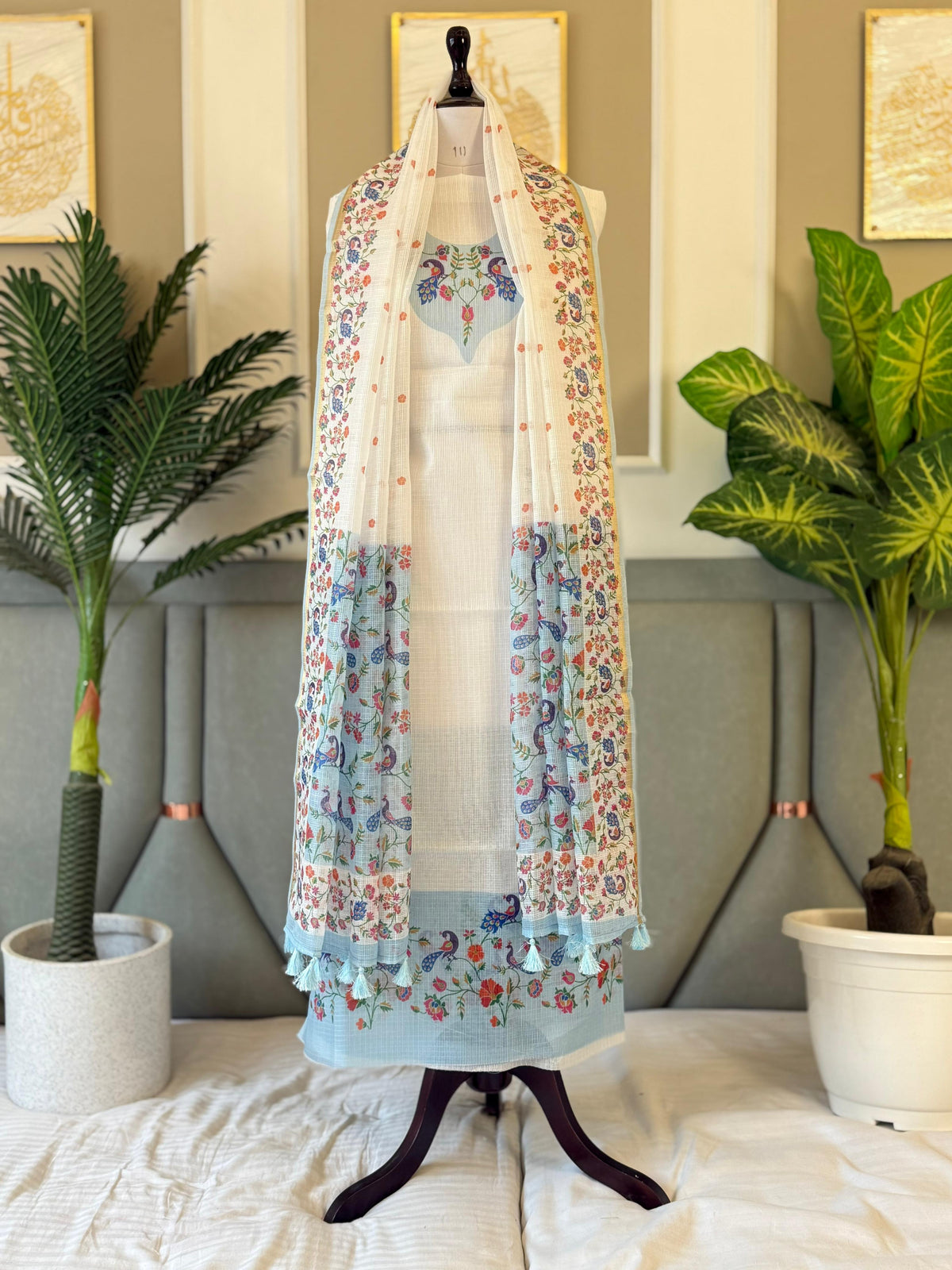 Exclusive Banarasi Kota Checks Digital Print Suit Set