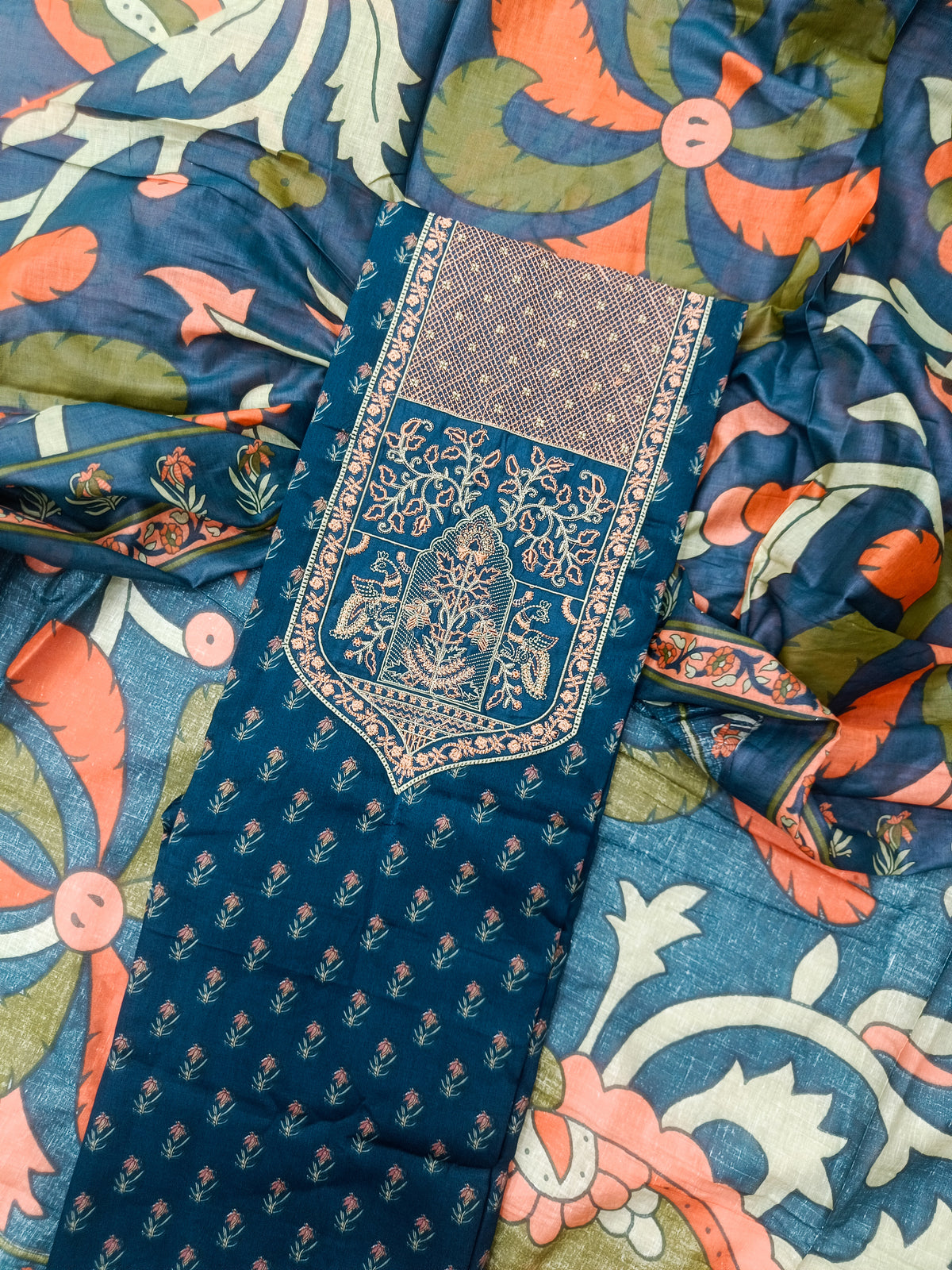 Pure Jaam Cotton Suit Set with Handcrafted Detailing